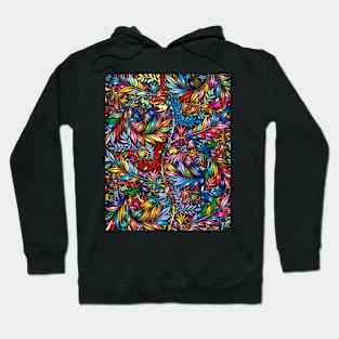 colorful flowers and leaves Hoodie